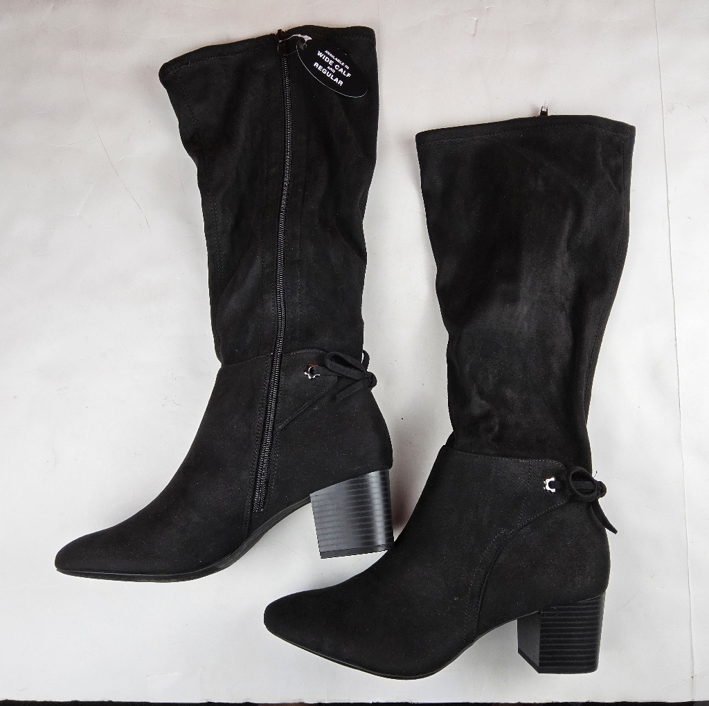 Charter Club Women Knee High Block Heel Dress Boot Black 9.5m (Lot 1196)
